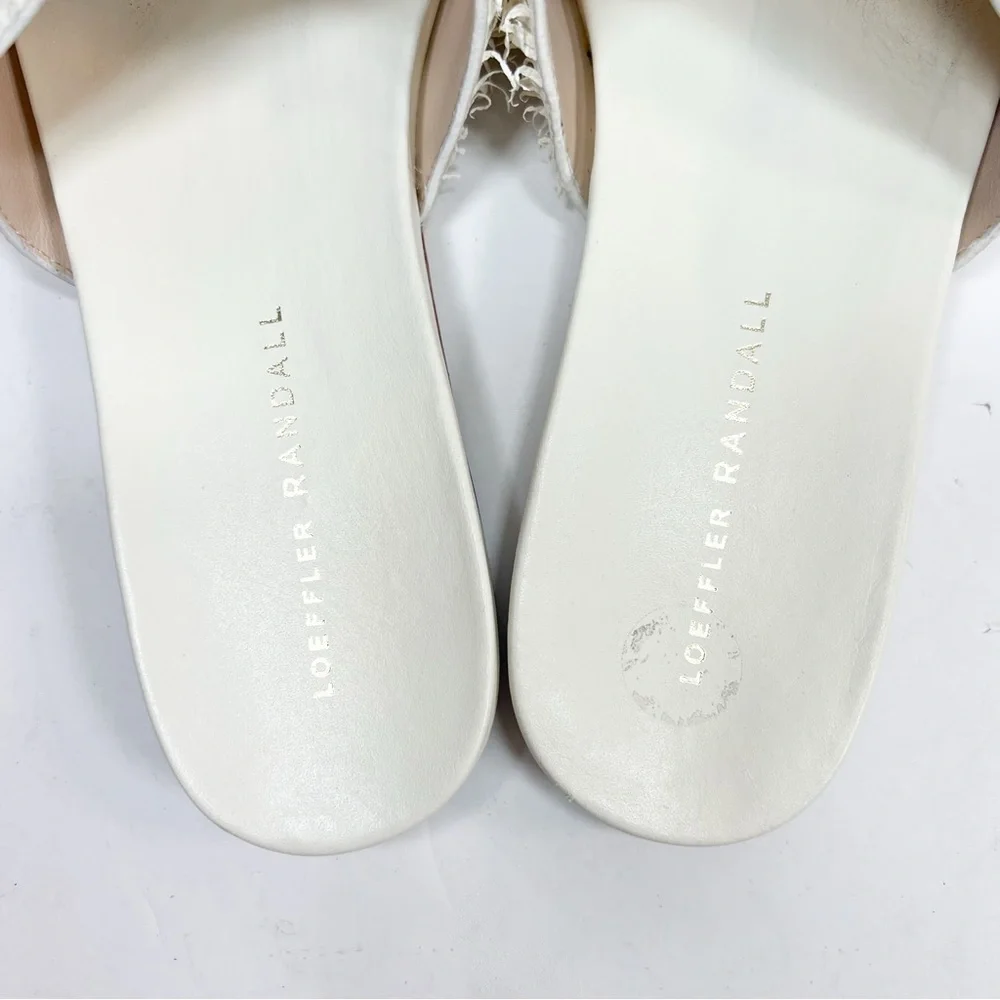 Loeffler Randall Ava Ivory Fringe Slide Sandals size 9.5 - Picture 8 of 14